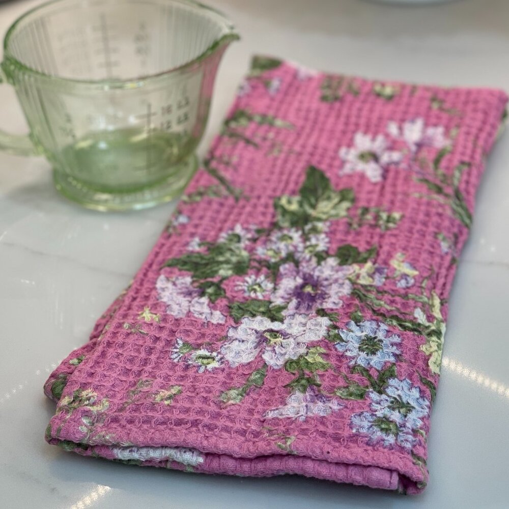 April Cornel Romantic Vintage Style Waffle Dish Towel -NWT - Picture 2 of 8